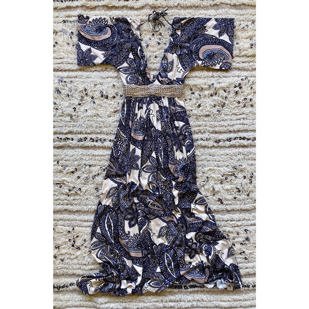 Sky Kimono Maxi Dress NWOT